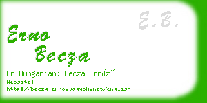erno becza business card